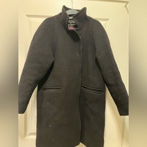 J Crew Cocoon Coat Stadium Cloth Wool Nello Gori Navy Blue Size 6